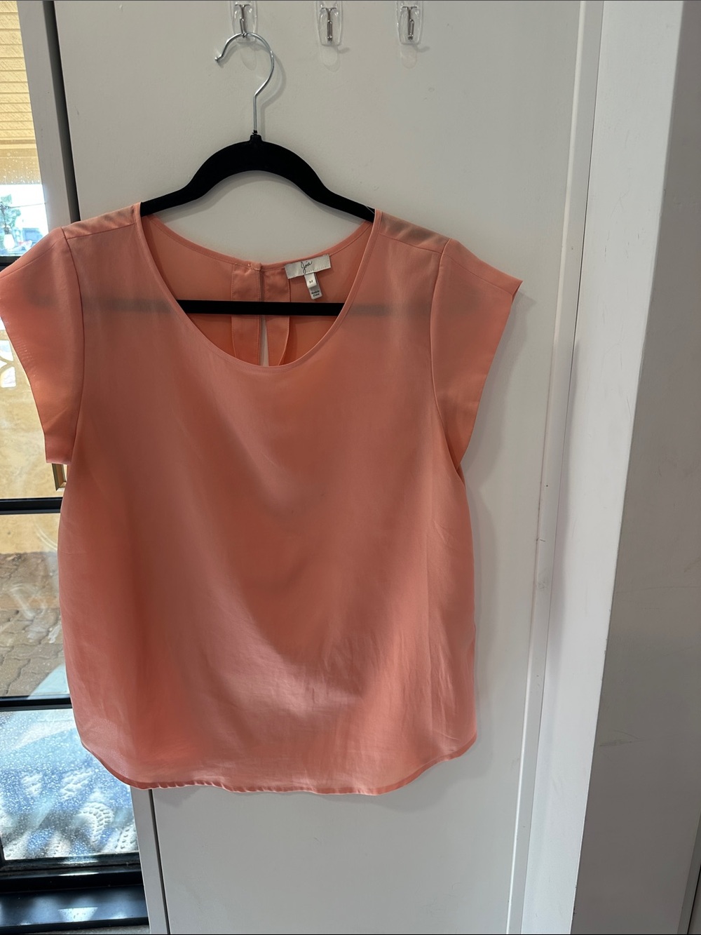 Joie Light Coral Cap Sleeve Blouse